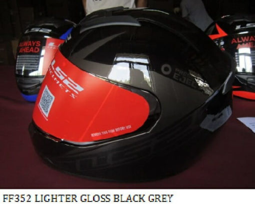 LS2 FF352 Lighter Gloss Black Grey Full Face Helmet