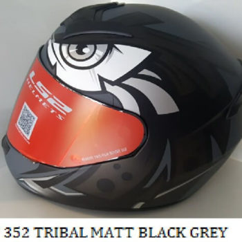 LS2 FF352 Tribal Matt Black Grey Full Face Helmet