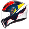 AGV K 1 Pitlane Gloss White Blue Red Yellow Full Face Helmet