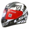 LS2 FF391 Tokyo Matt Black White Full Face Helmet