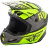 Fly Racing Elite Guild Matt Fluorescent Yellow Grey Black Motocross Helmet
