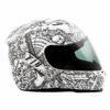 Fly Racing Revolt FS Solid Ink and Needle Gloss White Black Full Face Helmet
