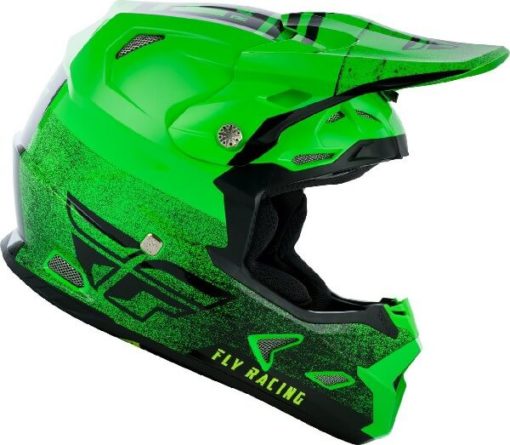 Fly Racing Toxin MIPS Embargo Gloss Green Black Motocross Helmet 3