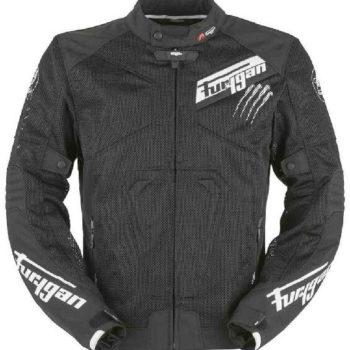 Furygan Hurricane Vented Mesh Textile Black White Riding Jacket