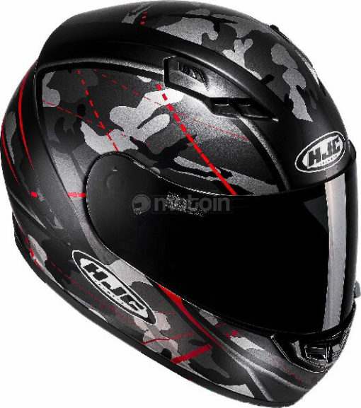 HJC CS 15 Songtan MC1SF Matt Camo Grey Red Full Face Helmet 2