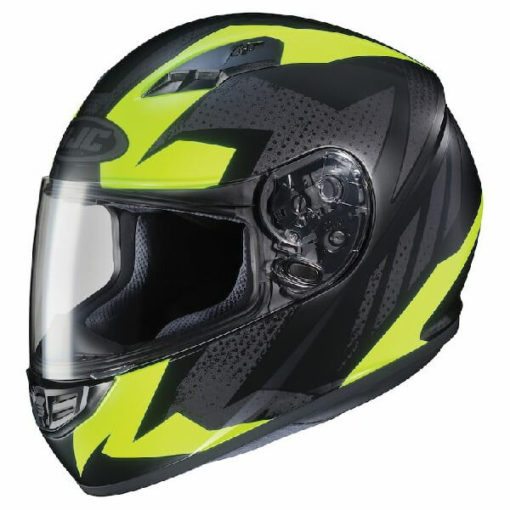 HJC CS 15 Treague MC4HSF Matt Black Grey Fluorescent Yellow Full Face Helmet