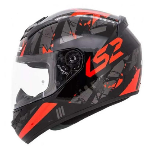 LS2 FF352 Palimnesis Gloss Black Red Full Face Helmet