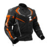 Zeus Airdrift Sp X Black Orange Riding Jacket
