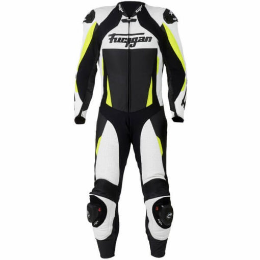 Furygan Full Apex Perforated Black White Fluorescent Yellow Suit