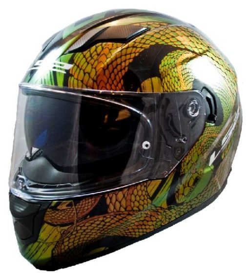 LS2 FF320 Chameleon Snake Gloss Green Full Face Helmet