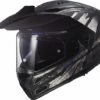 LS2 FF324 Metro Evo Buzz Matt Black Titanium Blue Flip Up Helmet
