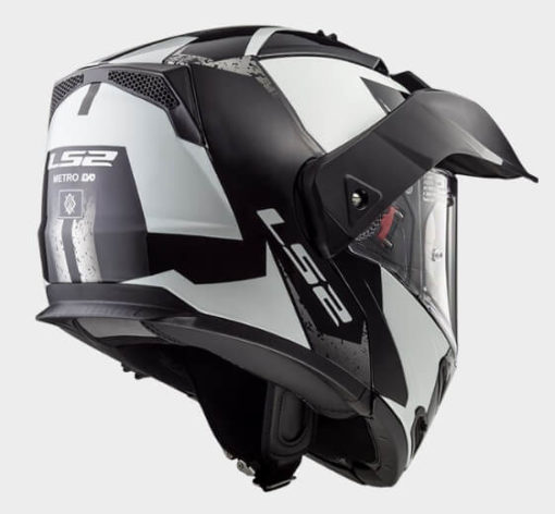 LS2 FF324 Metro Evo Sub Glow Matt White Black Flip Up Helmet 1