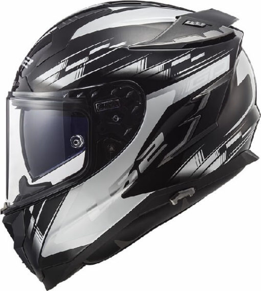 LS2 FF327 Challenger GP Matt Black White Full Face Helmet
