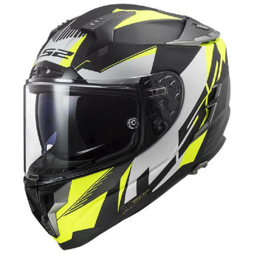 LS2 FF327 Challenger Squadron Matt Black Yellow Full Face Helmet