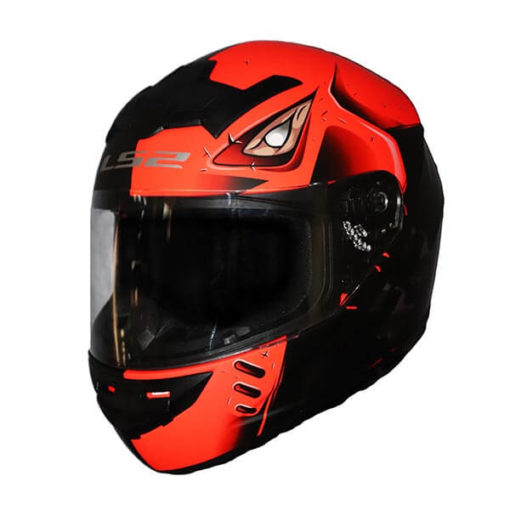 LS2 FF352 Stroke Matt Black Fluorescent Orange Full Face Helmet 2