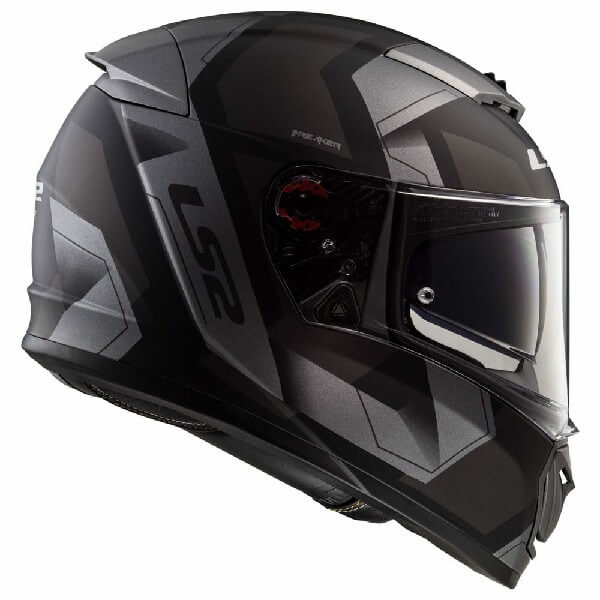 LS2 Helmets Full Face Street Breaker Helmet Physics Matte Black/Titanium - Large 
