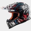 LS2 MX437 Beast Matt Black White Motocross Helmet