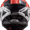 LS2 MX437 Fast Block Matt White Red Motocross Helmet 1