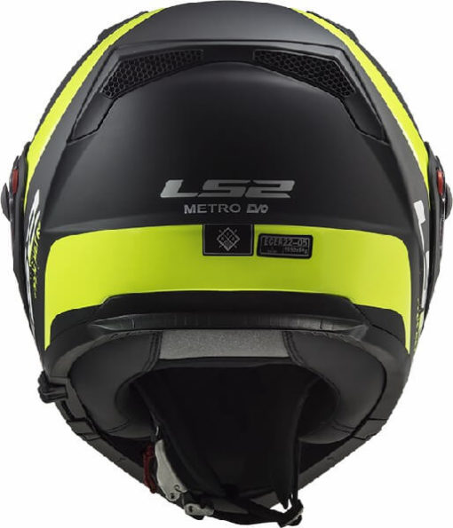 LS2 FF324 Metro Rapid Matt Black Yellow Flip Up Helmet 2019 1