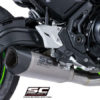 SC Project 2 in 1 Carbon Fiber End Cap Full System Exhaust for Ninja 650 1