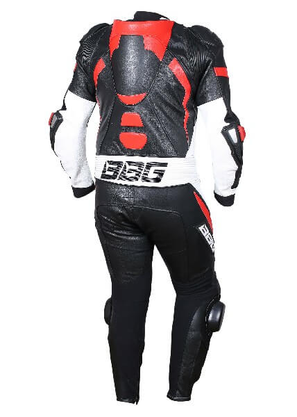 BBG Black White Red Full Race Suit 2