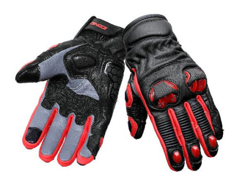 BBG Snell Iconic Black Red Riding Gloves