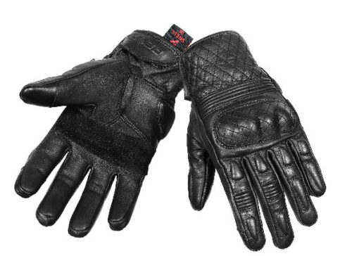 BBG Snell Retro Black Riding Gloves