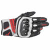 Alpinestars SP X Air Carbon V2 Black White Fluorescent Red Riding Gloves