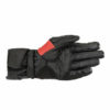 Alpinestars Twin Ring Leather Black Red Riding Gloves 1