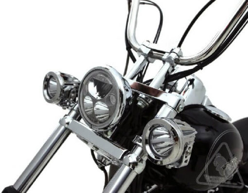 Denali Chrome Light Mounts for Forks 39 49MM 1