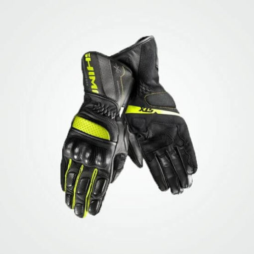 Shima STX Black Fluorescent Yellow Riding Gloves