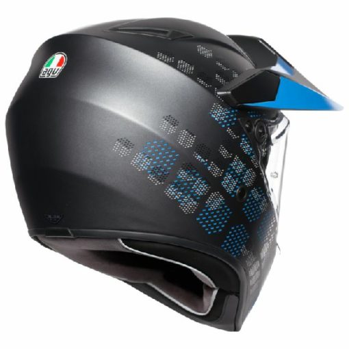 AGV AX 9 Antartica Matt Black Cyan Multi Dual Sport Helmet 3