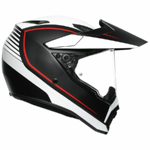 AGV AX 9 Pacific Road Matt Black White Red Multi Dual Sport Helmet 2