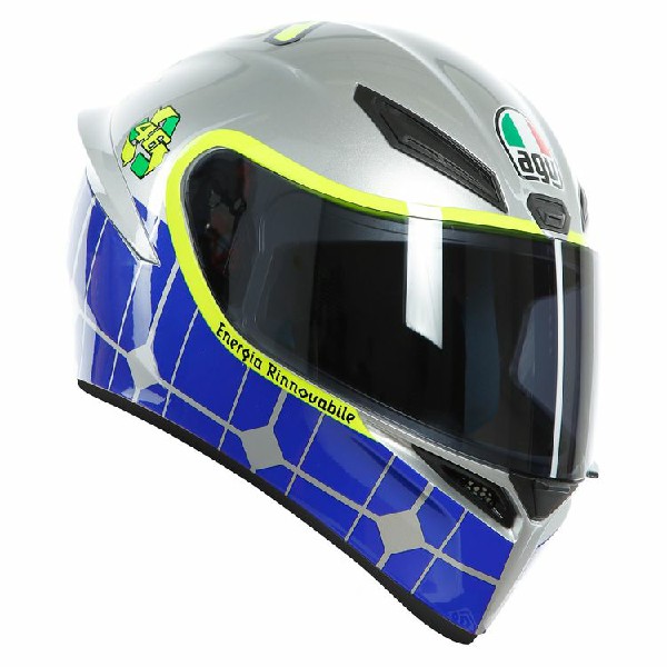 AGV K1 Rossi Mugello 2015 Gloss Silver Blue Multi Full Face Helmet Buy Online in India