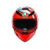 AGV K 3 SV Attack Gloss Red White Black Full Face Helmet 4 1