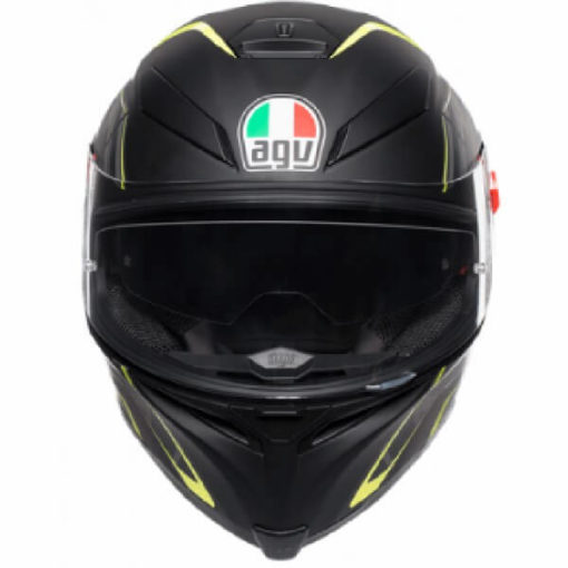 AGV K5 S Multi Plk Tornado Matt Black Fluorescent Yellow Full Face Helmet 2