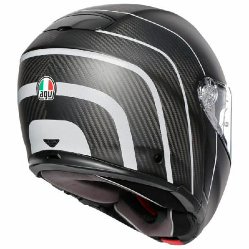 AGV Sportmodular Multi Plk Refractive Matt Carbon Silver Modular Helmet 1