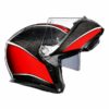 AGV Sportsmodular Gloss Black Red Carbon Aero Modular Helmet 2