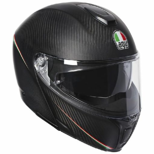 AGV Sportsmodular Matt Black Tricolore Carbon Italy Modular Helmet