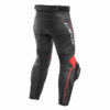 Dainese Delta 3 Leather Black Fluorescent Red Riding Pants 1