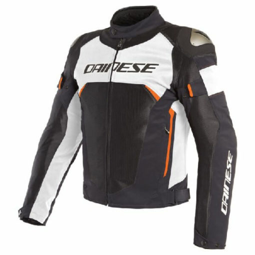 Dainese Dinamica Air D Dry Black White Fluorescent Red Riding Jacket