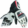 Dainese Full Metal D1 Black White Fluorescent Red Riding Gloves