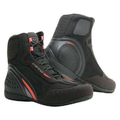 Dainese Motorshoe D1 Air Black Fluorescent Red Anthracite Riding Shoes