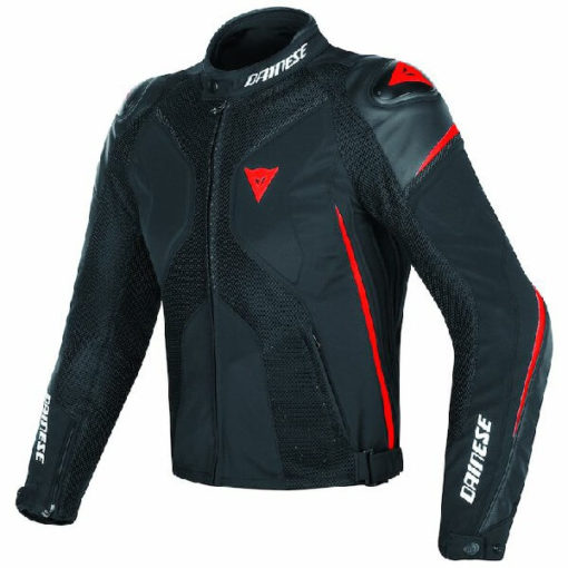 Dainese Super Rider D Dry Black Fluorescent Red Riding Jacket