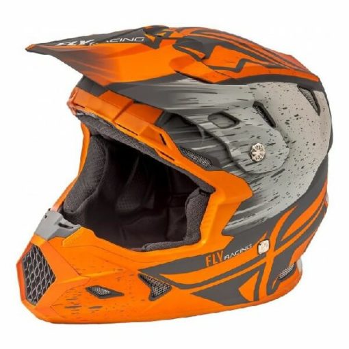 Fly Racing Toxin Resin MIPS Embargo Dirt Matt Khaki Orange Motocross Helmet