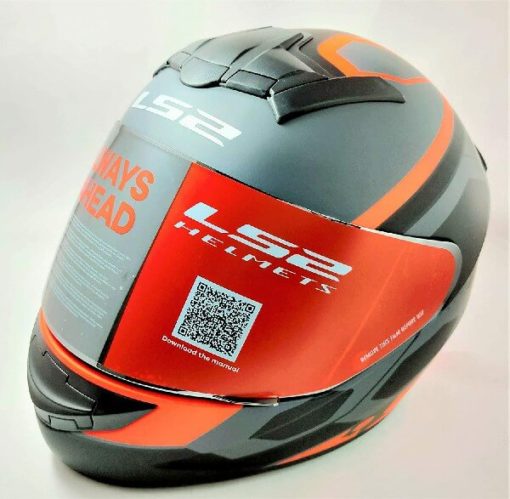 LS2 FF352 Rookie Mein Matt Black Orange Full Face Helmet 2