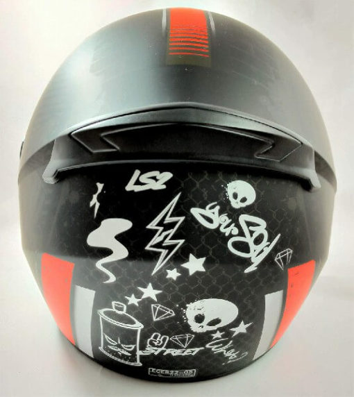 LS2 FF352 Rookie Street Matt Black Red Full Face Helmet 1