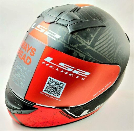 LS2 FF352 Rookie Street Matt Black Red Full Face Helmet 2