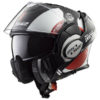 LS2 FF399 Avant Matt Black White Red Flip Up Helmet