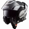 LS2 FF399 Luman Matt White Black Flip Up Helmet